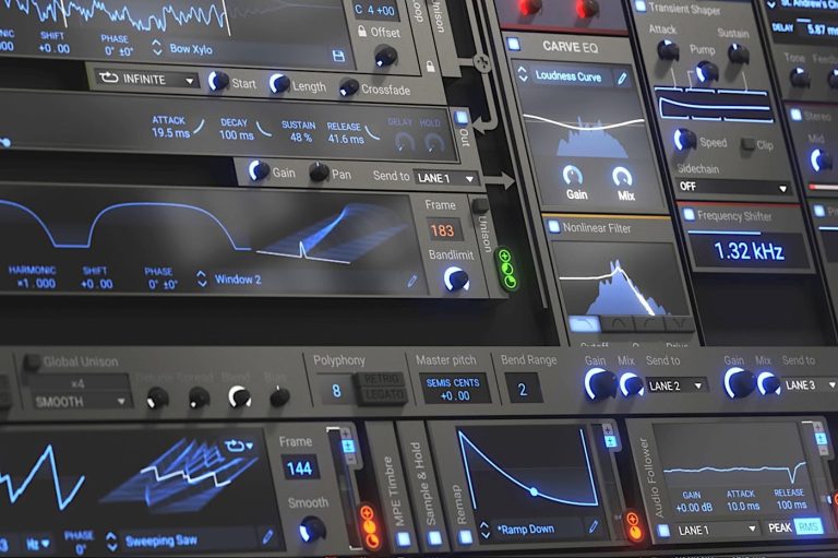 Capture d'écran des modules snapins de KiloHearts